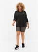 Træningsbluse med 3/4 ærmer, Sort, Model image number 1