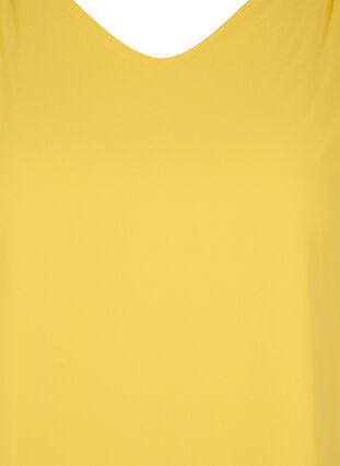 Bluse med korte ærmer, Primrose Yellow, Packshot image number 2