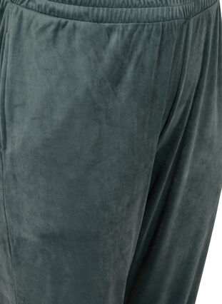 Løse bukser i velour, Balsam Green, Packshot image number 2