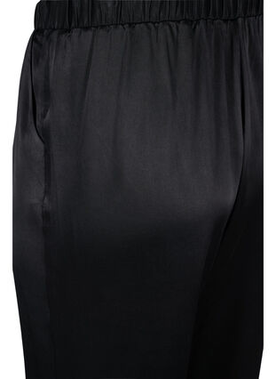 Løse bukser med lommer og elastikkant, Black, Packshot image number 3