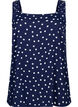 Printet viskosetop med a-shape, Peacoat Dot, Packshot image number 0