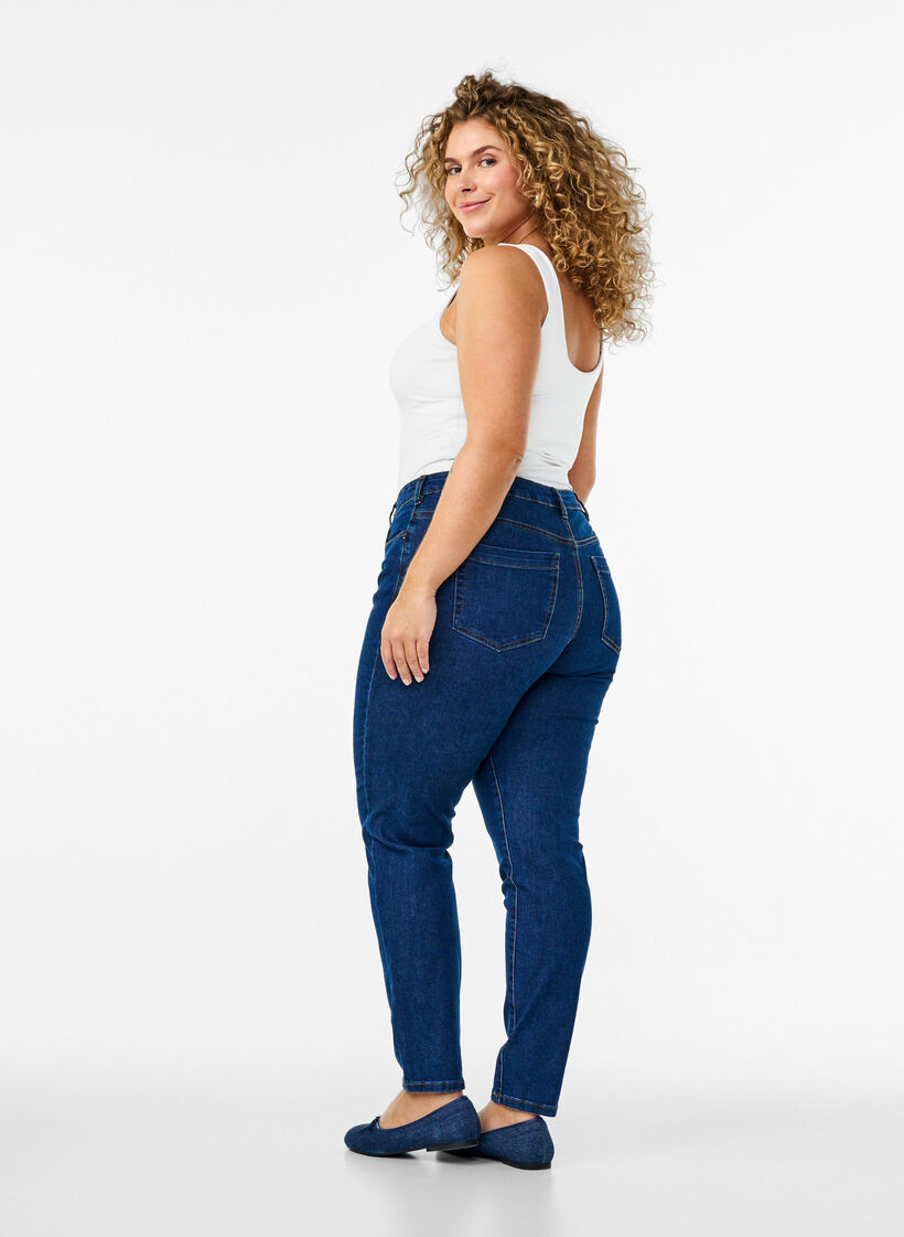 Slim fit Emily jeans med regul&aelig;r talje, Bl&aring;, Model image number 1