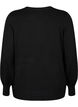 Strikcardigan med rund hals og knapper, Sort, Packshot image number 1