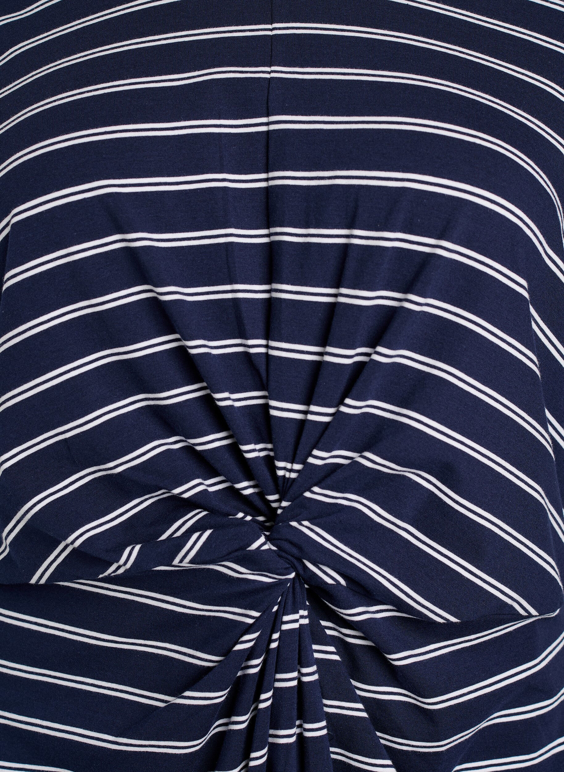 ZizziBomuldskjole med twist-detalje, Bl&aring;, Packshot image number 2