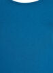 Ensfarvet basis top i bomuld, Bl&aring;, Packshot image number 2