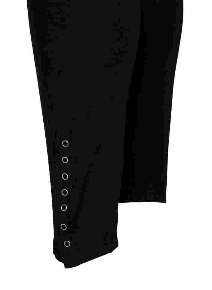 Graviditets leggings i viskose med knapper, Black, Packshot image number 2