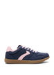 Sneakers i imiteret ruskind, Bl&aring;, Packshot image number 0