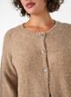 Cardigan i uldblanding med 3/4-&aelig;rmer, Beige, Model image number 3