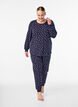 Natbluse med print, Bl&aring;, Model image number 1