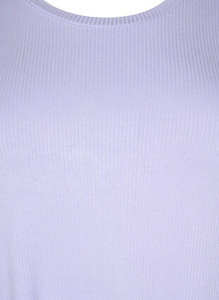 T-shirt i viskose med ribstruktur, Lavender, Packshot image number 2
