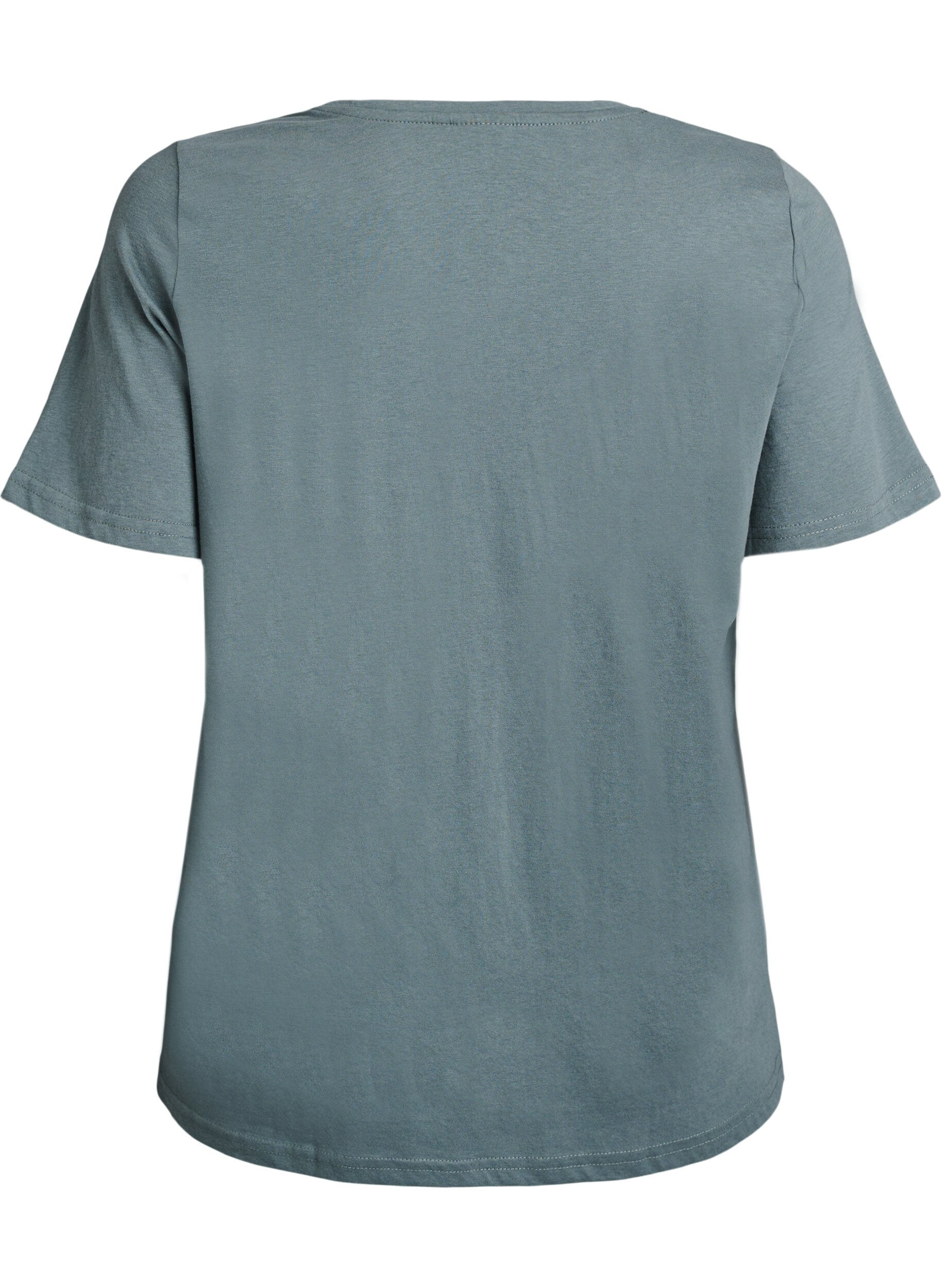 ZizziT-shirt med motiv, Gr&oslash;n, Packshot image number 1