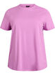 Basis t-shirt i bomuld med rund hals, Lilla, Packshot image number 0