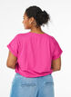 Kort&aelig;rmet t-shirt i bomuldsblanding, Lyser&oslash;d, Model image number 2