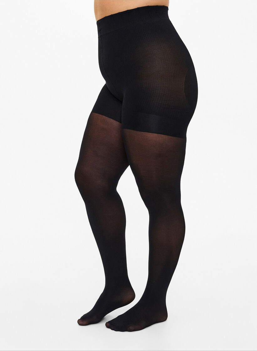 Str&oslash;mpebukser 40 denier med push-up og shape effekt, Sort, Model image number 0