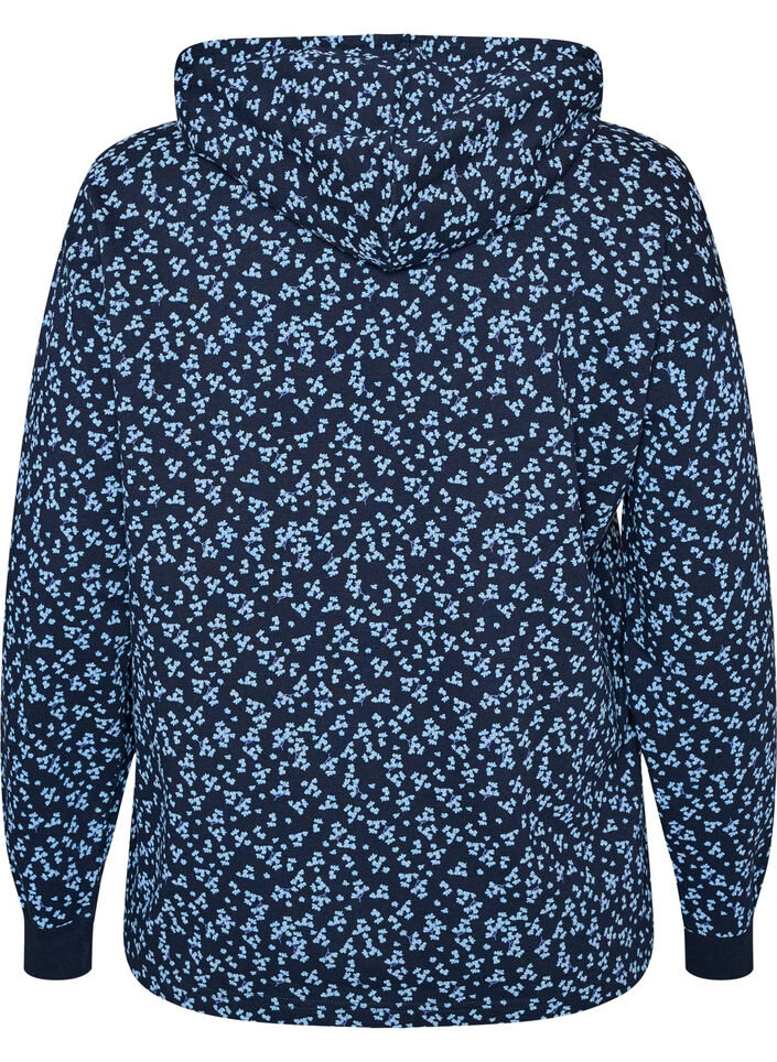 H&aelig;ttetr&oslash;je med all-over print, Bl&aring;, Packshot image number 1