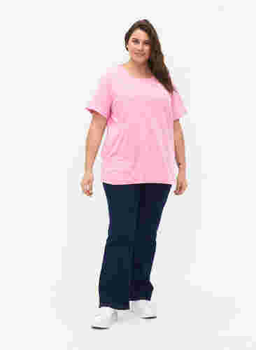 FLASH - T-shirt med rund hals, Begonia Pink, Model image number 2