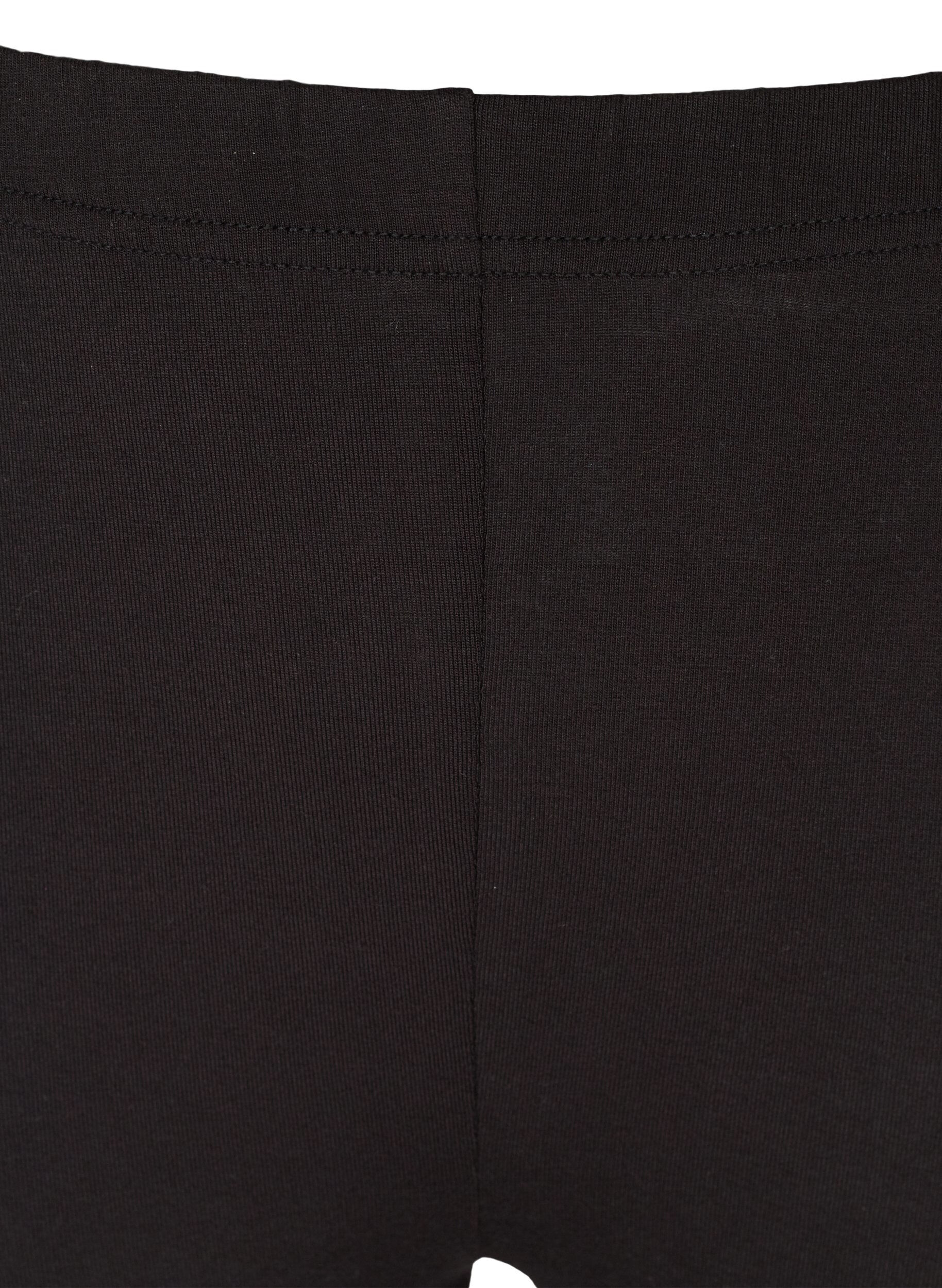 Zizzi3/4 leggings med knapper, Sort, Packshot image number 2