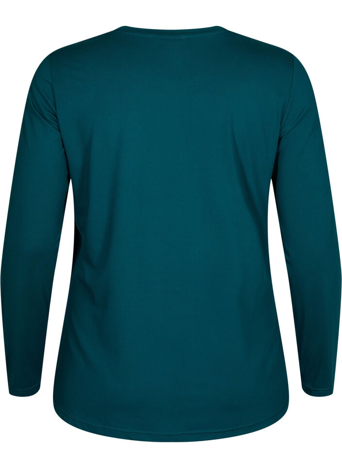 Langærmet træningsbluse, Deep Teal, Packshot image number 1