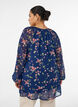 Tunika med blomsterprint og A-form, Bl&aring;, Model image number 2