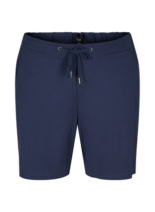 Ensfarvede shorts med lommer, Navy Blazer, Packshot image number 0