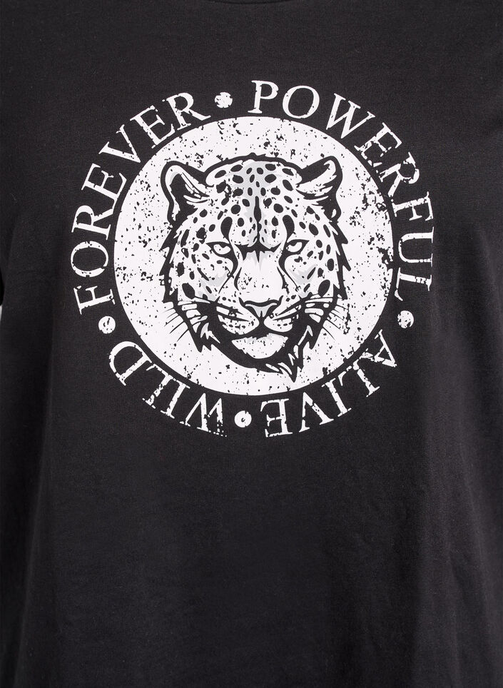 T-shirt med motiv, Sort, Packshot image number 2