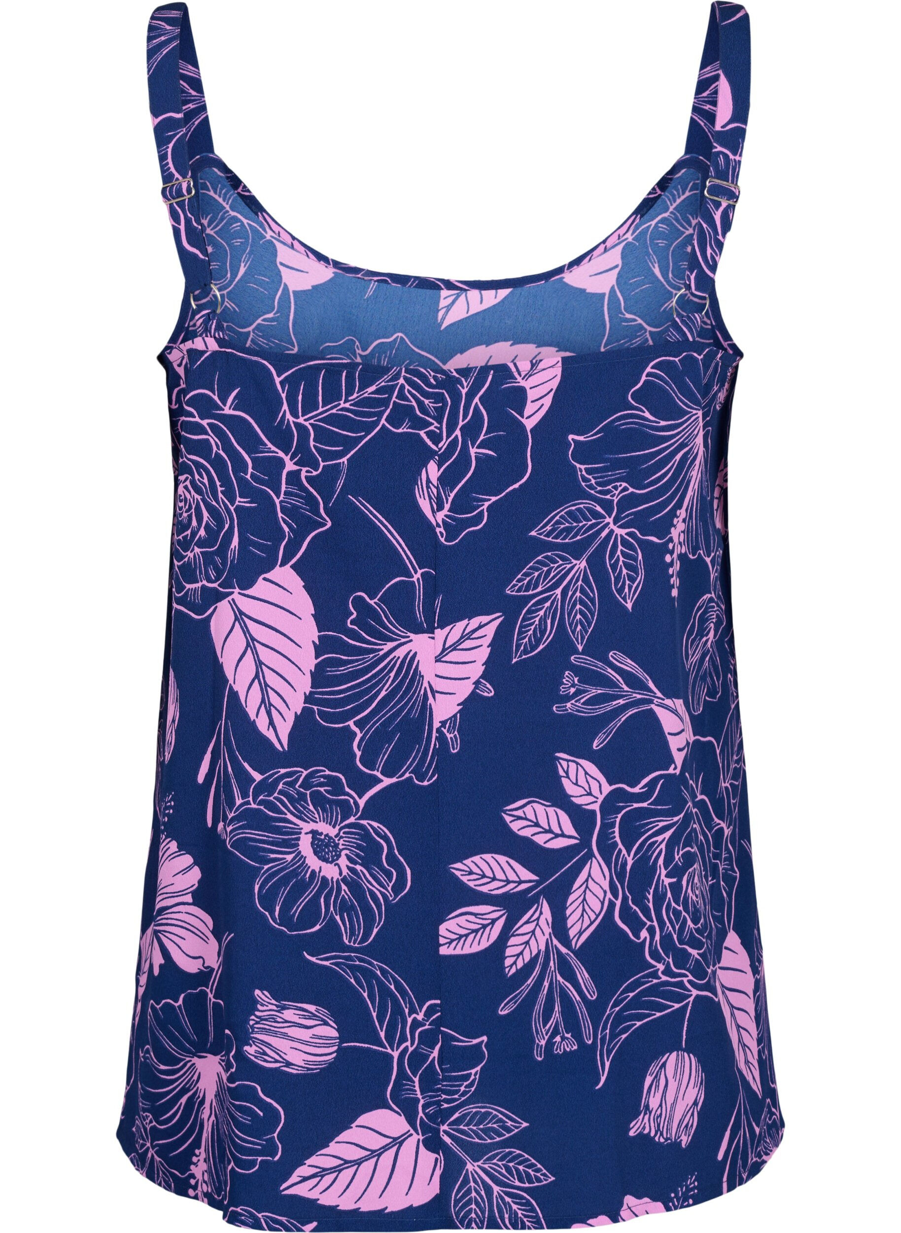 Zizzi FLASH - Top med print, Medieval Blue Flower, Packshot image number 1