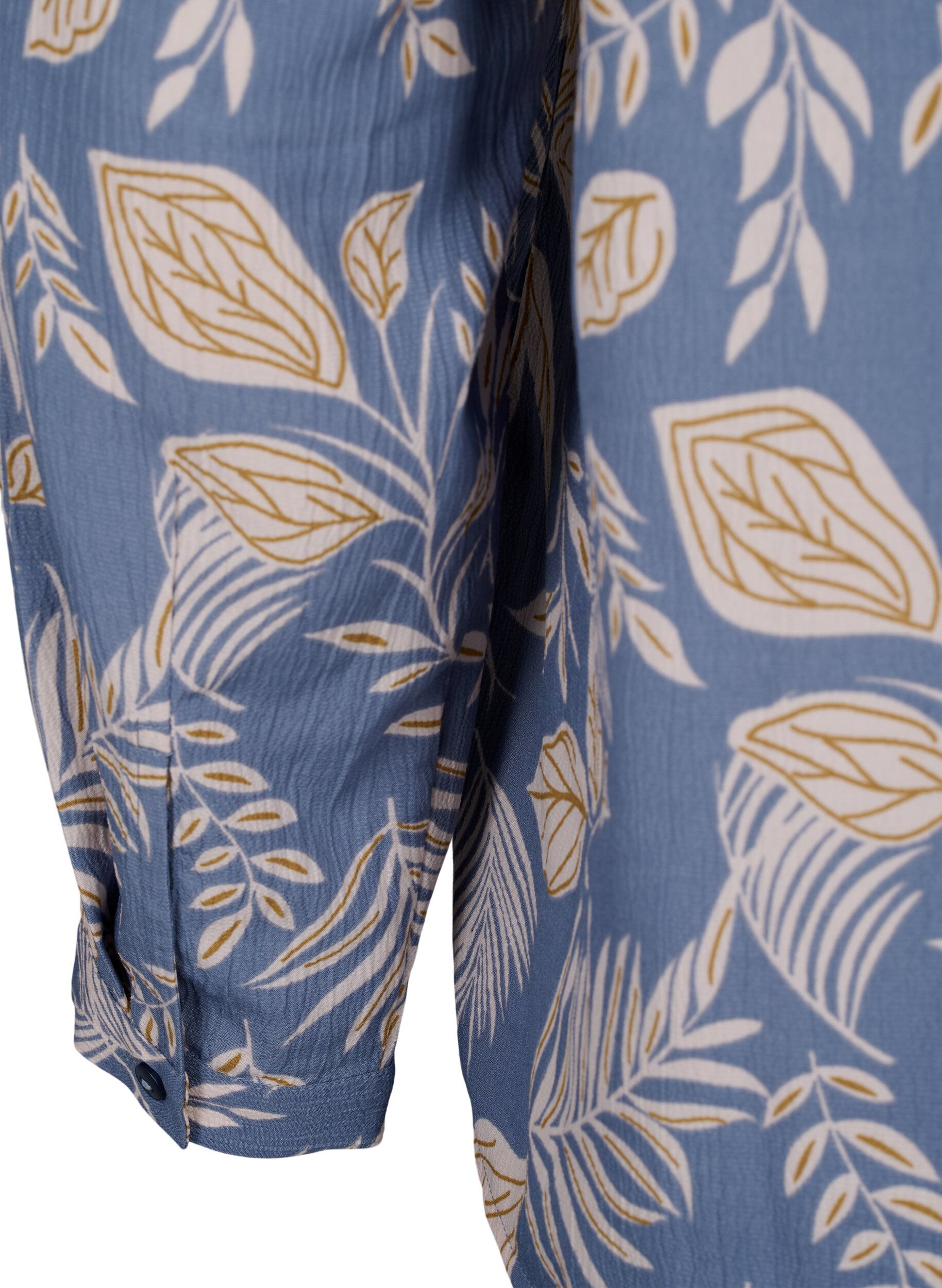 Zizzi FLASH - Lang&aelig;rmet bluse med print, Delft AOP, Packshot image number 3