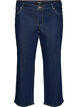Cropped straight fit jeans med regul&aelig;r talje, Bl&aring;, Packshot image number 0