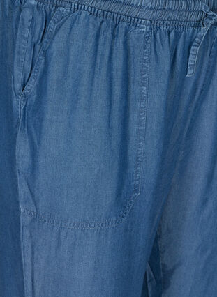 Løse knickers med lommer, Medium Blue Denim, Packshot image number 2