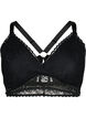 Blonde bralette med rygdetalje, Black, Packshot image number 0