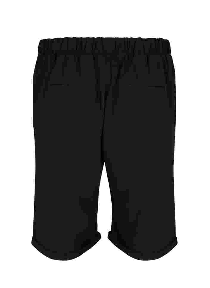 Shorts med elastikkant og lommer, Black, Packshot image number 1