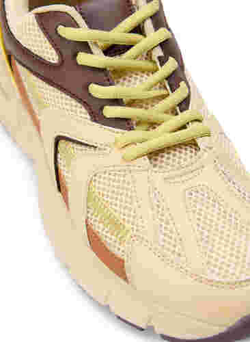 Wide fit sneakers, Beige Brown, Packshot image number 2