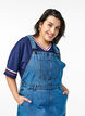 Midi denim overall-kjole, Blue Denim, Model image number 2