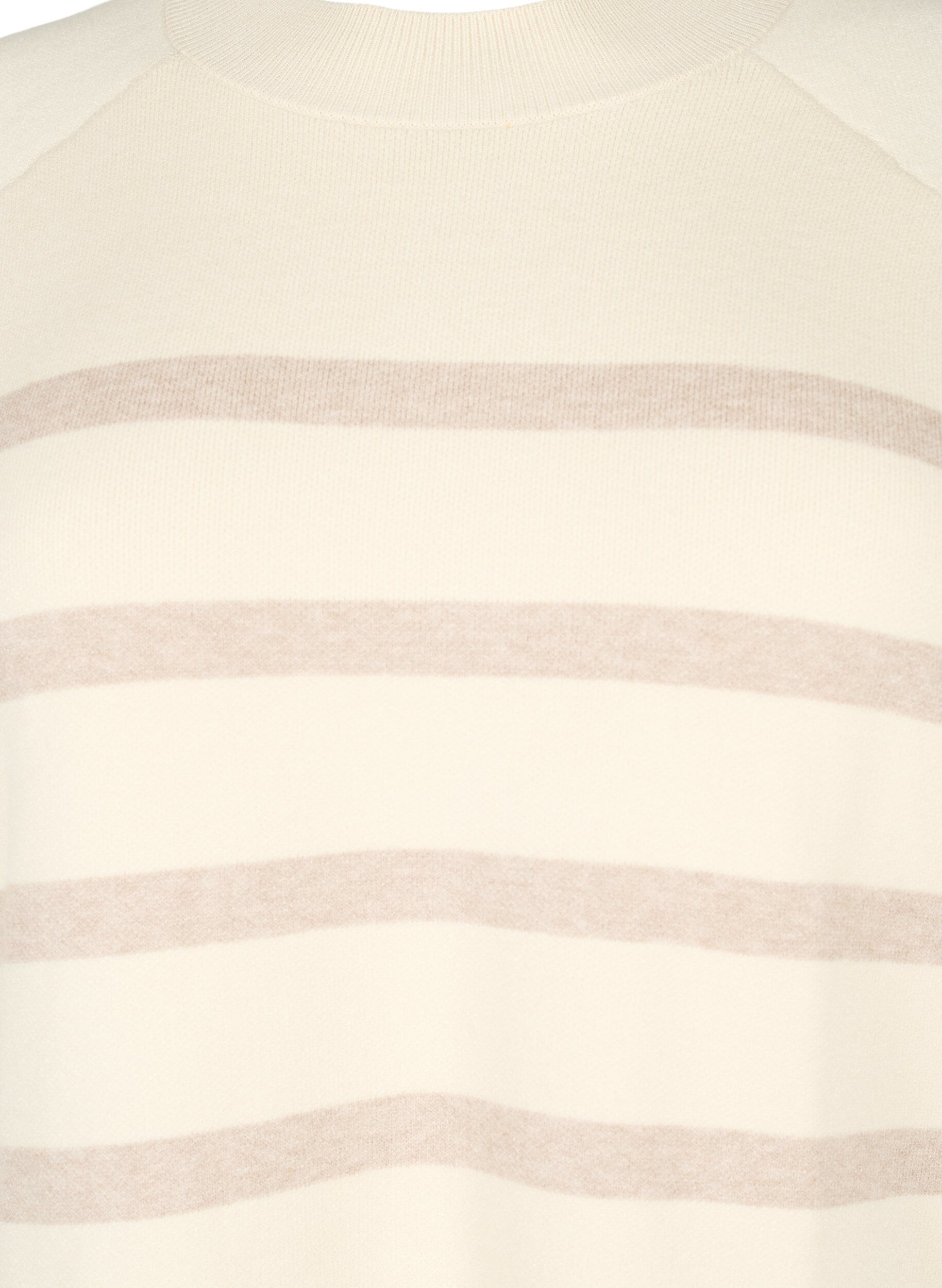 Zizzi Strikbluse i viskoseblanding med slids i siden, Birch W/Simply T., Packshot image number 2