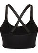Seamless sports-bh med ribstruktur, Sort, Packshot image number 1