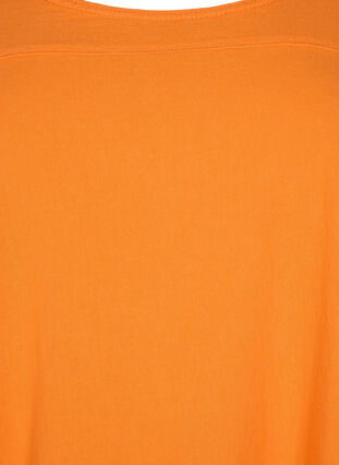 Kortærmet kjole i bomuld, Orange Tiger, Packshot image number 2