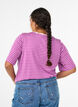 T-shirt med TENCEL&trade; Lyocell og striber, Lilla, Model image number 2