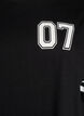 Kort t-shirtkjole med sporty detaljer, Sort, Packshot image number 2