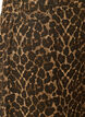 Kort denimnederdel med leopardprint og A-snit, Brun, Packshot image number 3