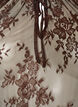 Kort&aelig;rmet blondebluse med bindeb&aring;nd, Brun, Packshot image number 2