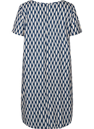 Printet kjole med korte ærmer, Oval AOP, Packshot image number 1