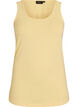 Ensfarvet basis top i bomuld, Gul, Packshot image number 0