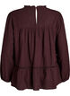 Bluse med broderi og hulm&oslash;nsterb&aring;nd, M&oslash;rk Bordeaux, Packshot image number 1