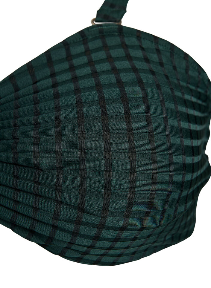 Ternet bikinitop med aftagelige stropper, Grøn, Packshot image number 2