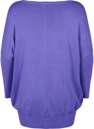Strikket tunika i viskoseblanding, Purple Opulence, Packshot image number 1