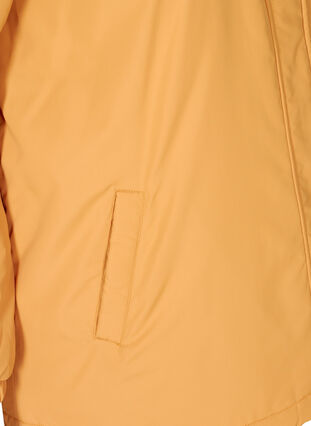 Jakke med imiteret pelskrave og justerbar talje, Spruce Yellow, Packshot image number 3