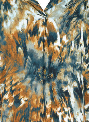 Langærmet viskose bluse med print, Rubber AOP, Packshot image number 2