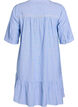Kort kjole med blondebånd og A-facon, Blå, Packshot image number 1