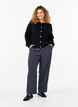 Strikcardigan med dekorative knapper, Black, Model image number 2