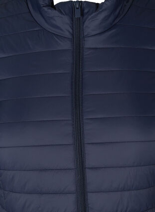 Kort quiltet jakke med lynlås, Night Sky, Packshot image number 2